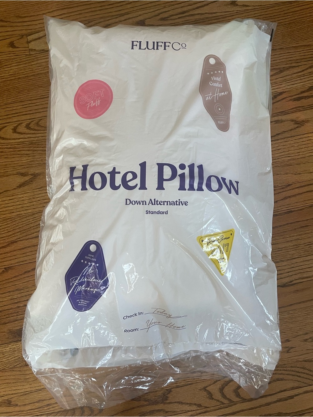 FluffCo Hotel Pillow Bed Pillow 36x20 BRAND NEW